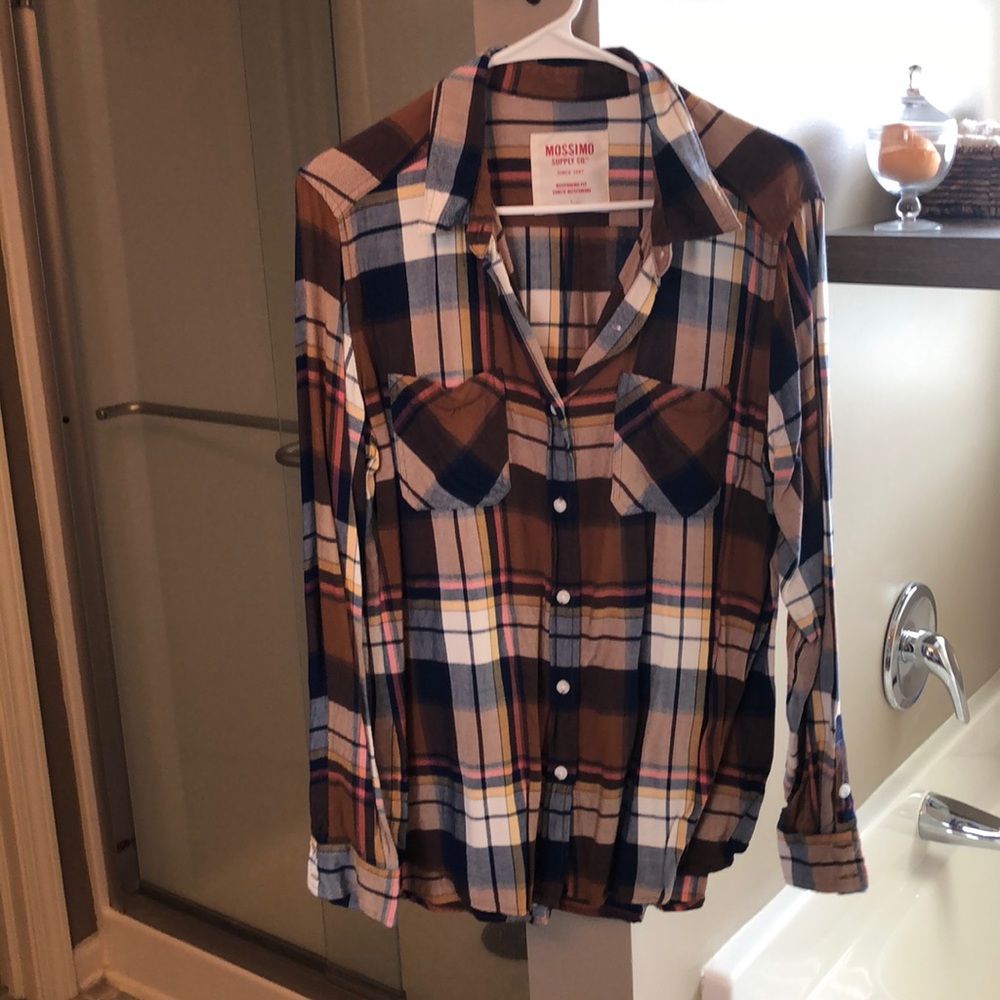 Mossimo plaid button down
